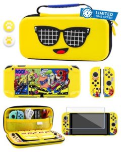 GLDRAM Yellow Case for Nintendo Switch OLED