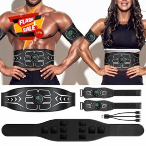AXCEED Ultimate Abs Trainer Muscle Stimulator 8 Exercise Modes 25 Intensity Levels EMS Abdominal Muscle Toner Small Portable 3 in 1 Charging Tactical X Abs Training Stimulator Machine for Unisex