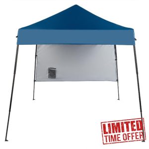 Bonnlo 1.8x1.8m Pop Up Gazebo with 1 Sides Backpack Easy One Person Setup Instant Outdoor Canopy Folding Garden Gazebo Party Te