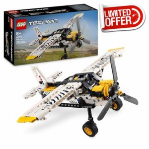 LEGO Technic Bush Plane Toy - Model Airplane Set for 8+ Year Old Boys & Girls - Spinning Propeller and Piston Engine for Imaginative Role Play - Kids' Birthday Gift Idea 42198