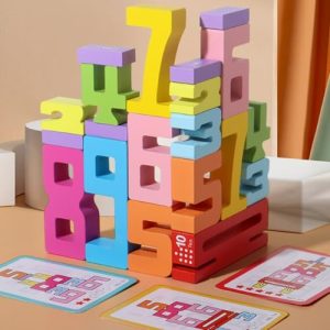 Number Wooden Building Blocks Set
