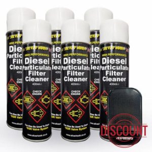 4TRESS 6 x Silverhook DPF Cleaner Aerosol Diesel Particulate Filter Cleaner Spray Can 400ml Non-Slip Dash Ma