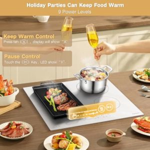 White Induction Cooktop 4 Zones