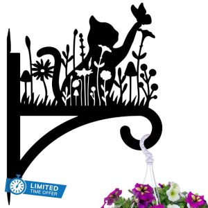 Peacoblue Iron Plant Hangers Hooks for Outdoor Indoor Hanging Plants Flower Fern Pots Lantern Bird Feeder Wind Chimes