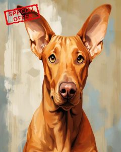 ANSIWEIGO Egyptian Hound Themed Paint by Numbers - Easy DIY Painting Kit with Canvas and Tools