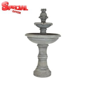 Easy Fountain Angelica Tiered Fountain Day & Night Solar Battery Water Feature