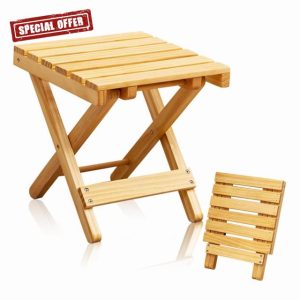 IMIKEYA Outdoor Table Table Stand Folding Patio Table Outside Table Garden & Patio Furniture Folding Tables for Eating Folding Bistro Table Decorating Table Folding Picnic Table Portable