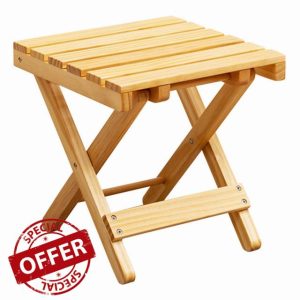 WHAMVOX Foldable Dinner Table Garden Table Outdoor Wine Table Folding Garden Table Folding Bistro Tables Portable Folding Beach Table Wood Picnic Table Outdoor Side Tables for Patio