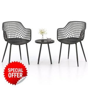 COSTWAY 3 Piece Patio Bistro Set