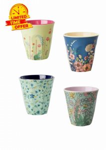 Rice Melamine Set of 4 Cups