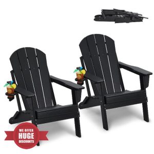 VEVOR Set of 2 All-Weather Portable Folding Fire Pit