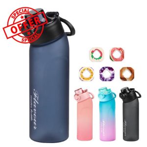 Wunihado 5 Flavour Pods Air Water Bottle 720 ml with BPA Free Tritan material 0 sugar to change flavour Vegan friendly for outdoor sports (Blue)