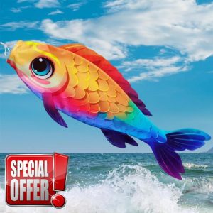 YMYIELD Colorful Fish Windsock 40 Inch Durable Outdoor Hanging Decoration for Yard Garden Patio Home and More