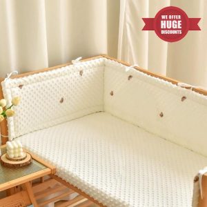 Aocase Cot Bumper Breathable Crib Bumper Baby Cot Liners Cot Bumpers For Cot Bed Padded Cot Bumper Cotbed Bumper For One Side Baby Cot Bumpers Crib Rail Cover Baby Crib Bumper