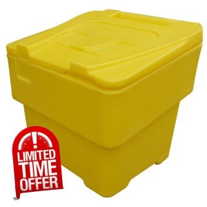 50L Stackable Lockable Grit Salt Bins Heavy Duty Containers 50 x 47 x 47.5