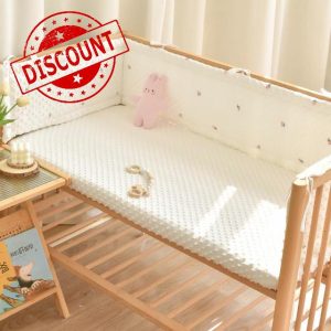 ENAZKLADB Cot Bumper Breathable Crib Bumper Baby Cot Liners Cot Bumpers For Cot Bed Padded Cot Bumper Cotbed Bumper For One Side Baby Cot Bumpers Crib Rail Cover Baby Crib Bumpe