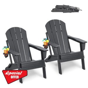 VEVOR Set of 2 All-Weather Portable Folding Fire Pit