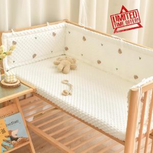 ENAZKLADB Cot Bumper Breathable Crib Bumper Baby Cot Liners Cot Bumpers For Cot Bed Padded Cot Bumper Cotbed Bumper For One Side Baby Cot Bumpers Crib Rail Cover Baby Crib Bumpe