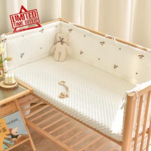 ENAZKLADB Stylish Cot Bed Bumper Sets with Machine Washable Cover