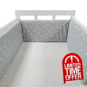 Aocase Cot Bumpers For Cot Bed Baby Cot Bumpers Cot Bumper Baby Bed Guard Breathable Cot Bumper Anti Collision Padding Cot Baby Cot Bed Side Protector Cot Protector Bumper All Round