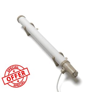 Dimplex ECOT2FT Tubular Heater - Foot Tube with Built In Thermostat - Mounting Brackets Included White/Grey