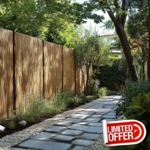 W3-4m x H1-2m Premium Bamboo Slat Fencing Screening Rolls | 11 Sizes (W4m x H1.5m)