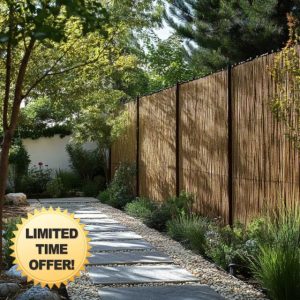 W3-4m x H1-2m Premium Bamboo Cane Fencing Screening Rolls | 11 Sizes (W4m x H2m)