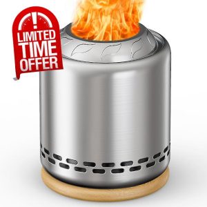 OGERY Stove Tabletop Fire Pit with Stand 7.9 x 6.1 in