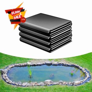2x4m Butyl Rubber Pond Liner for Fish Ponds Waterfalls Fountains Tear Resistant Flexible Waterproof Ideal for River Slope Ponds