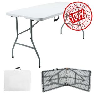 Crystals White Folding Tables - Durable Trestle Tables for Indoor/Outdoor Use