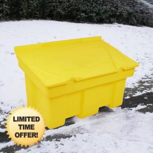 200L Stackable Lockable Grit Salt Bins Heavy Duty Containers 102x72x52CM