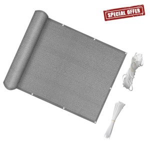 Patio Privacy Screen for Balcony 105 x 150 cm(41 x 59inch) Weatherproof UV Protection Fence Screen for Balcony Privacy Screen Garden with Eyelets for Balcony Railings