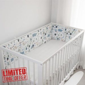 Aocase Cot Bumpers For Cot Bed Baby Cot Bumpers Breathable Cot Bumper Baby Cot Bumpers Safer Cot Liner Padded Cot Bumper Cotbed Bumper For One Side Baby Cot Bed Bumper Soft Baby Cot Liners