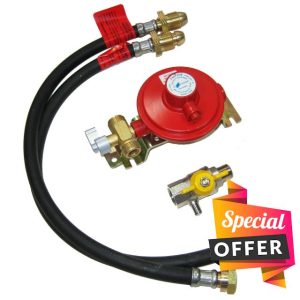 Catering Parts UK 2 CYLINDER CHANGE OVER KIT PROPANE LP LPG GAS BOTTLES 1/2" OUTLET REGULATOR MANUAL SWITCH