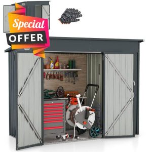 COSTWAY 8 x 4ft Garden Storage Shed