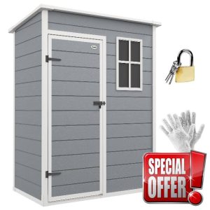 Outsunny 5' x 3' Garden Shed with Floor