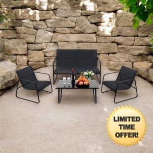Bronx 4-Piece Outdoor/Indoor Patio Furniture Set
