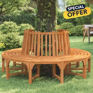 Brokky Round Tree Bench Ø208 cm Solid Wood Eucalyptus
