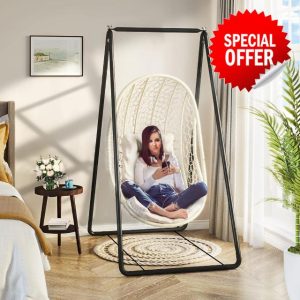 CUSROS Swing Stand Hammock Chair Stand Hammock Stand Steel Hammock Swing Chair Stand Hammock Frame Sturdy A-Frame Metal Swing Chair Frame for Outdoor Backyard