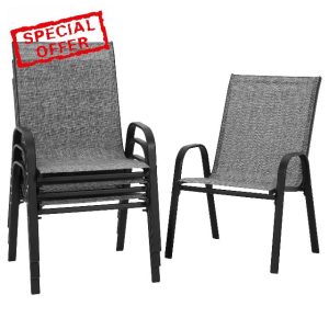 PIZZELLO Patio Chairs Set of 4