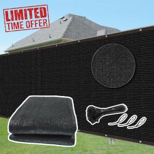 6x32.8ft Privacy Fence Screen with Grommets