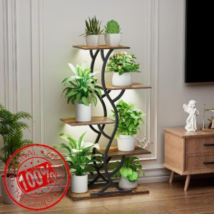 BACEKOLL Plant Stand Indoor with Grow Lights