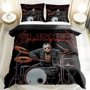Horror Movie Killer Print Duvet Cover - Horror Bedding Set for Bedroom Decor for Those Who Love Thrillers (3