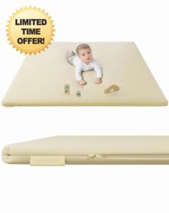 COMOMY Vegan Leather Baby Play Mats for Floor