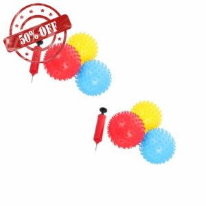HEMOTON Massage Ball Sensory Inflatable Spiky Balls Activity Ball for Soccer Pink Balls Sensory Balls