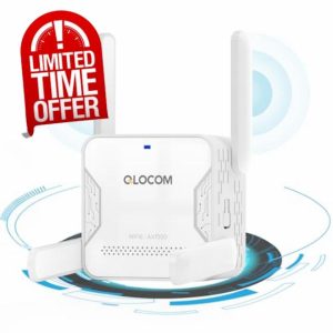 QLOCOM 2025 Upgrade Version WiFi 6 AX1500 WiFi Extender Booster 1500Mbps WiFi Booster Range Extender Dual Band 5GHz & 2.4GHz Booster/Hotspot with 3600 Sq.Ft Coverage