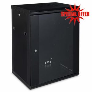 Platinum Enclosures 15u 600mm Deep Wall Mounted Data Cabinet 19 Inch Storage Rack for Home Office