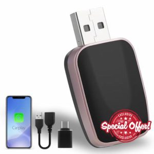 Huuimy Wireless Carplay Adapter Converts Wired Car Play to Wireless