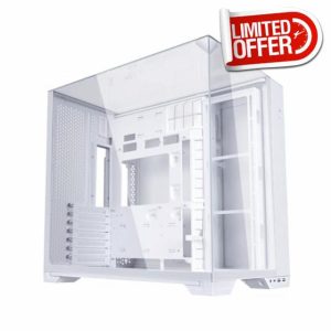 Lian Li O11Vision Compact White-Steel-Tempered Glass ATX Mid Tower Computer Case-Back Connect Support-O11VPW