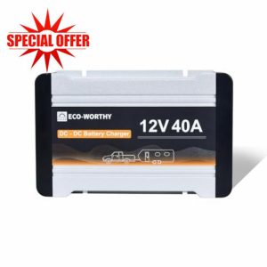 ECO-WORTHY 12V 40A DC to DC Battery Charger with MPPT On-Board Solar Battery Charger Lithium LiFePO4 Battery Gel AGM